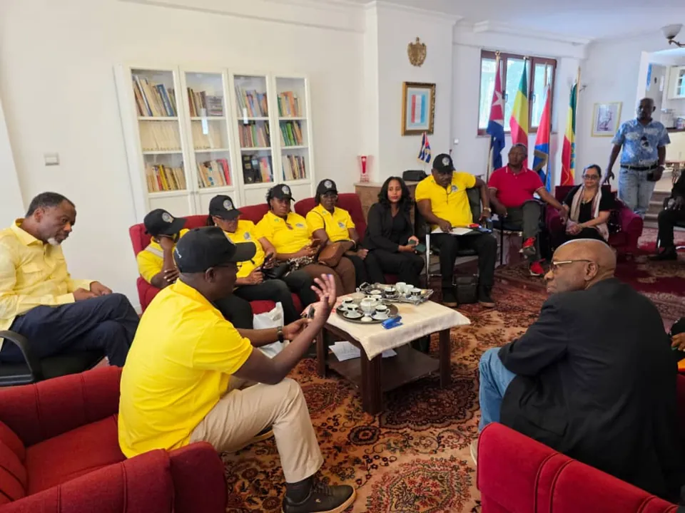 Delegates at the Cuban Embassy in Addis Ababa.